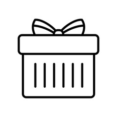 Present gift box icon. Vector isolated elements. Christmas gift icon illustration vector symbol. Surprise present linear design. Stock vector.