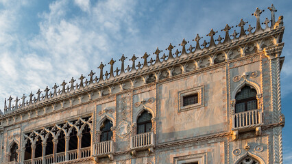 Naklejka premium Old Palazzo facade in Venice, Italy