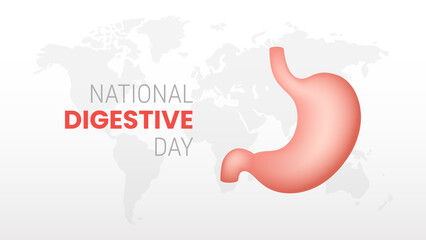 World Digestive day on white background