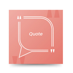 Quote frames blank templates on white background
