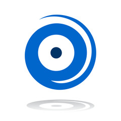Spiral Element for Design. Abstract Blue Icon.