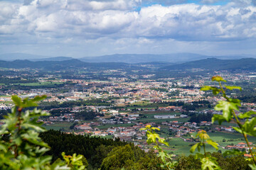 Vista de Barcelos desde Santuário de Nossa Senhora da Franqueira Portugal 