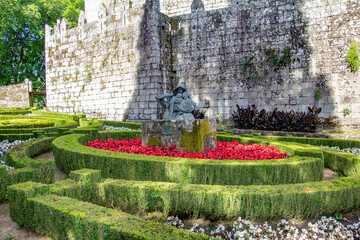 Jardines Castillo de Soutomaior Pontevedra Galicia España 