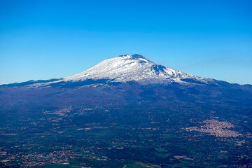 Visuale aerea dell'Etna