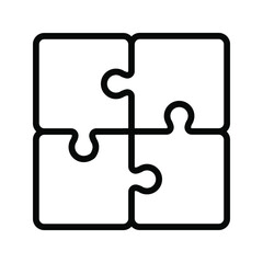 puzzle pieces icon. puzzle sign. vector illustration