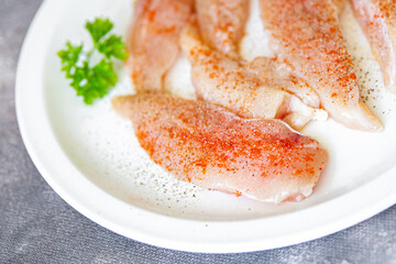 chicken breast fillet raw meat fresh healthy meal food snack diet on the table copy space food background 