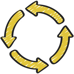 Four Arrow Circle Icon