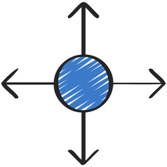 Thin Directional Arrows Icon