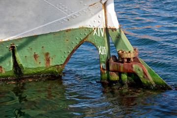 Rudder on Large Sailing Ship