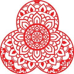 Mandala for adult coloring book,coloring page,print on product, laser cut, paper cut and so on. Vector illustration.

