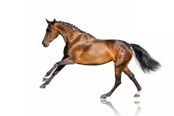 Fototapeta na wymiar Horse run gallop isolated