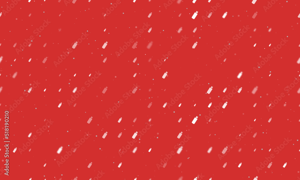 Aufkleber seamless background pattern of evenly spaced white flash drives of different sizes and opacity. vect