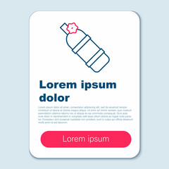 Line Aqualung icon isolated on grey background. Oxygen tank for diver. Diving equipment. Extreme sport. Diving underwater equipment. Colorful outline concept. Vector