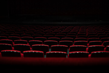 empty red seats in theater