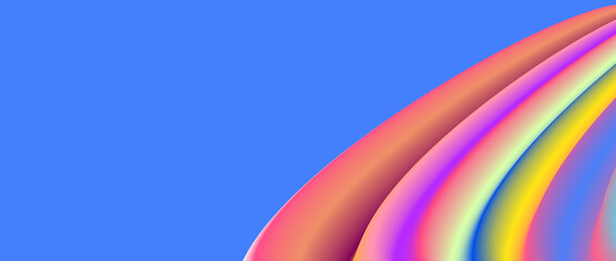 Multicolored background of smooth lines. Fluid, different colors.