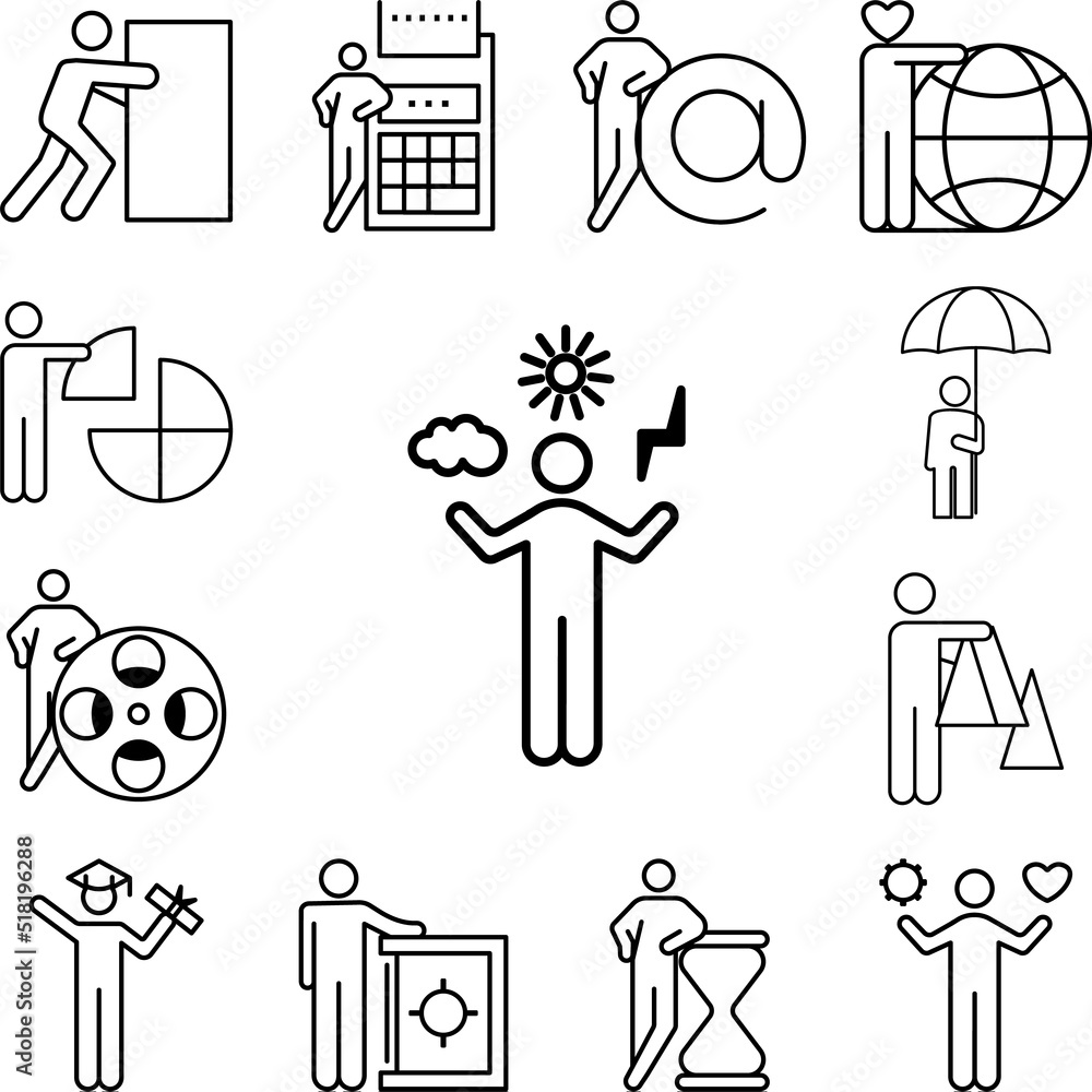 Poster weather icon in a collection with other items
