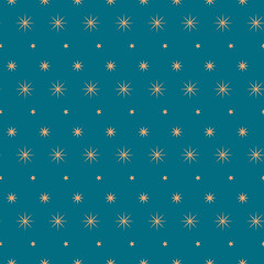 Vintage retro seamless pattern with snowflakes. Christmas background with snowflakes