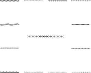 Hand drawn text ornaments icon in a collection with other items