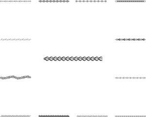 Hand drawn text ornaments icon in a collection with other items