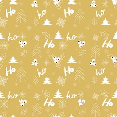 seamless pattern with christmas trees