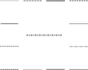 Decorative elements, text dividers icon in a collection with other items