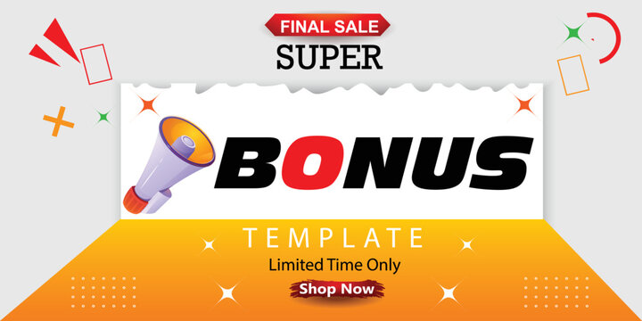 Special offer discount on weekend promotion Banner. Mega discount with reduction Special offer Illustration. limited time Final super sale vector Poster template. Extra bonus during sale vector Design