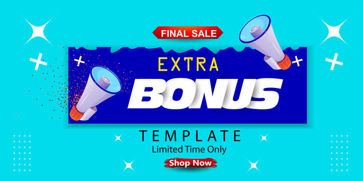 Special offer discount on weekend promotion Banner. Mega discount with reduction Special offer Illustration. limited time Final super sale vector Poster template. Extra bonus during sale vector Design