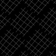 Zen art doodle ornate abstract background. Hand drawn white on black gratings. Creative grids zenart monochrome texture. Random repeat chaotic zentangle surface design. Vector eps illustration