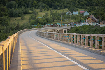 Famous bridge on the Tara river in Montenegro or Crna gora in ev