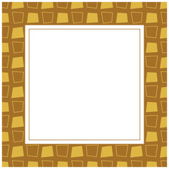 北欧柄のシームレスパターンとスクエアのフレーム　茶色