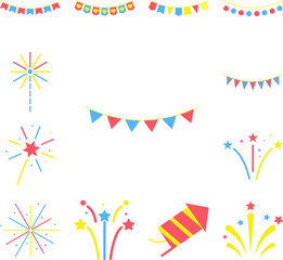 Obraz premium garlands, party flags colored icon in a collection with other items
