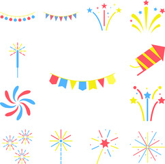 Obraz premium garlands, party flags colored icon in a collection with other items