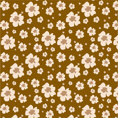 Seamless pattern with tropical  flowers 