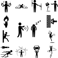 hypnosis man icon in a collection with other items