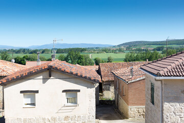 Empty rural villages in the interior of Spain, empty streets