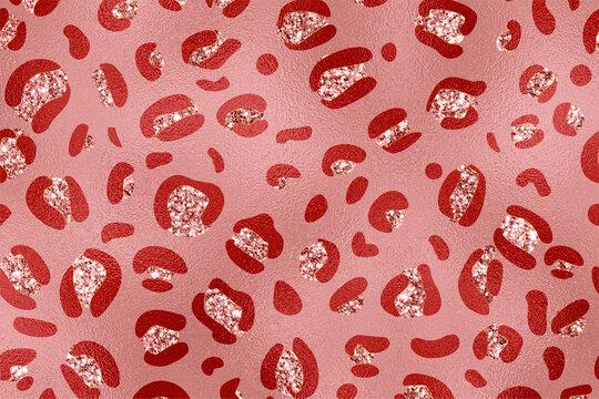 Red Glam Animal Skin Texture Background, Animal Skin Background, Animal Skin Pattern.