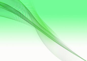 Fototapeta na wymiar Abstract background waves. White and green abstract background for wallpaper oder business card