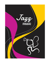 jazz music poster template