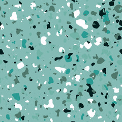 Obraz na płótnie Canvas Terrazzo seamless pattern. Vector seamless pattern with pebbles and stone. Pattern ideal for wrapping paper, wallpaper, terrazzo flooring