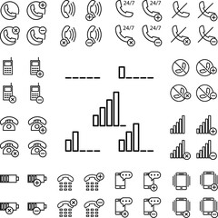 set of signal icon in a collection with other items