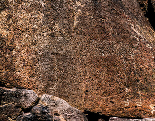 Big deer rock art site at Perry Mesa in the Aqua Fria prehistoric area of Arizona
