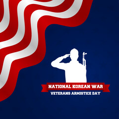 National Korean war veterans armistice day vector illustration.  - obrazy, fototapety, plakaty