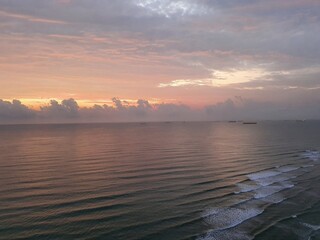 sunset over the sea