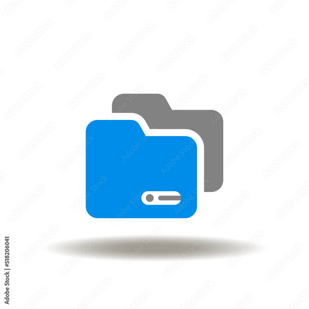 Poster vector illustration of directory or datum folders. icon of data information archive. symbol of regul