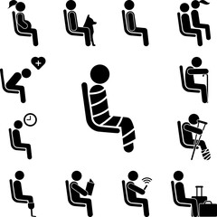 seating dressing areaplace for people with children icon in a collection with other items