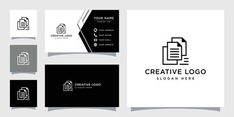 Vector graphic of document logo design template