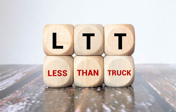 Concept Courier Industry Term Less Than Truck Load. LTL Freight.