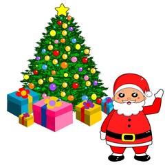 santa claus with gifts