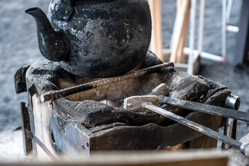 富士山　伝統　山小屋　焼き印
