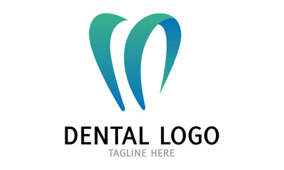 Blue Simple Dental Logo Concept